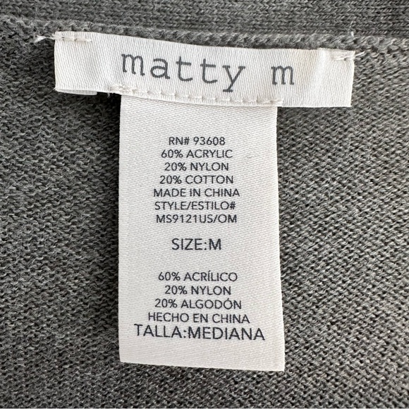 Set of Two Matty M Open Front Cardigan Sweaters Green and Blue Size M - Picture 9 of 17